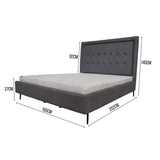 JONES Upholstered Bed Frame Furnigo