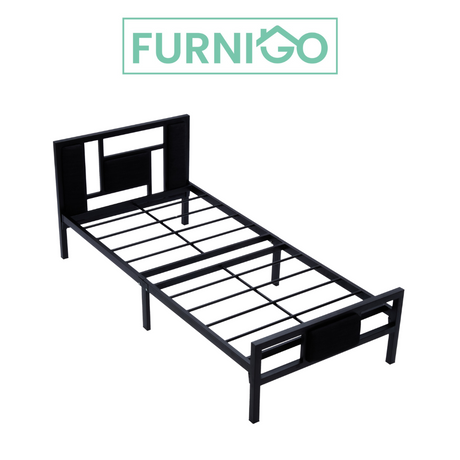 JAMES Single Metal Bed Frame Furnigo