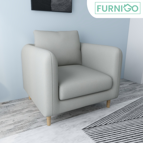 JANE 1-Seater Fabric Sofa Furnigo