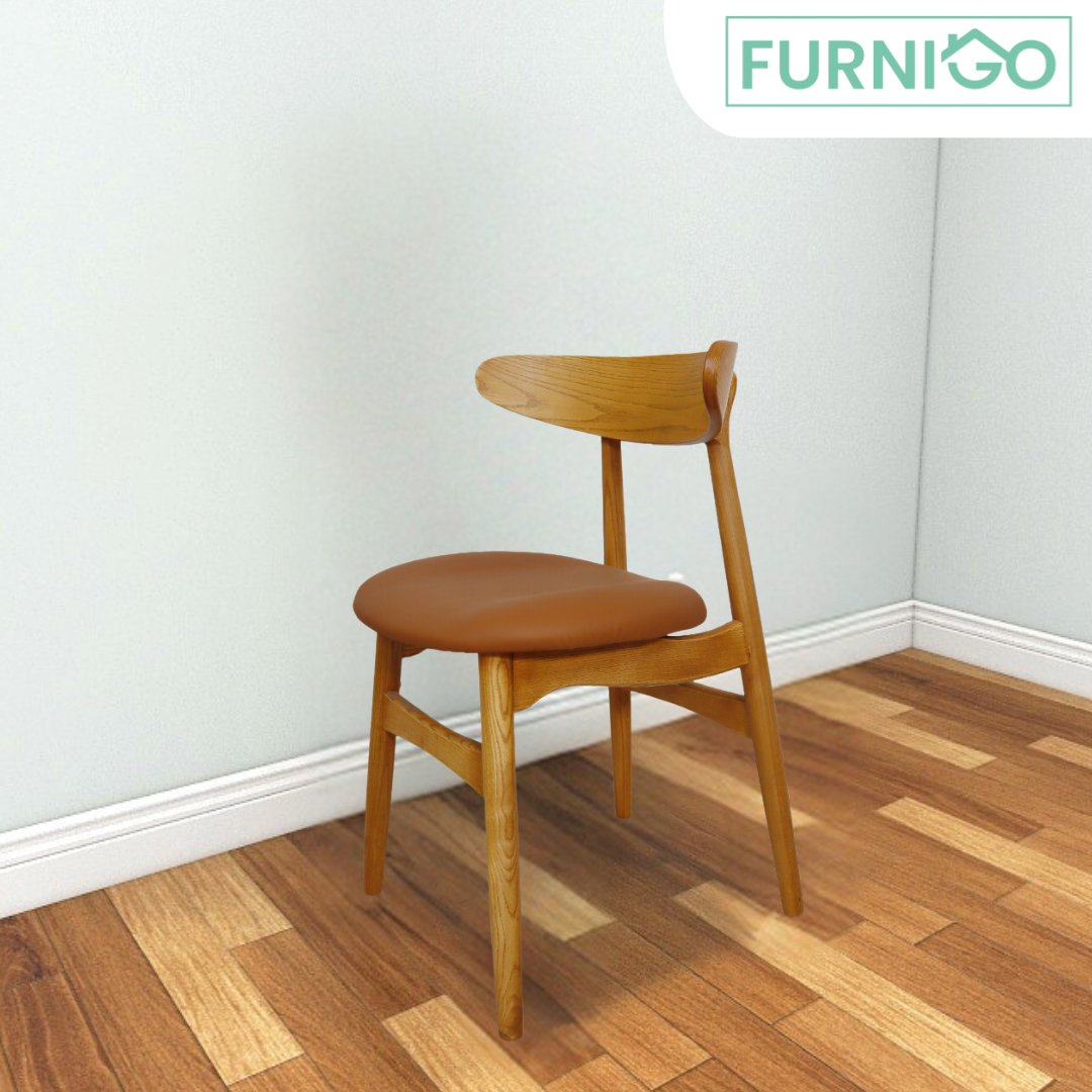 Jas Solid Wood Dining Chair Furnigo