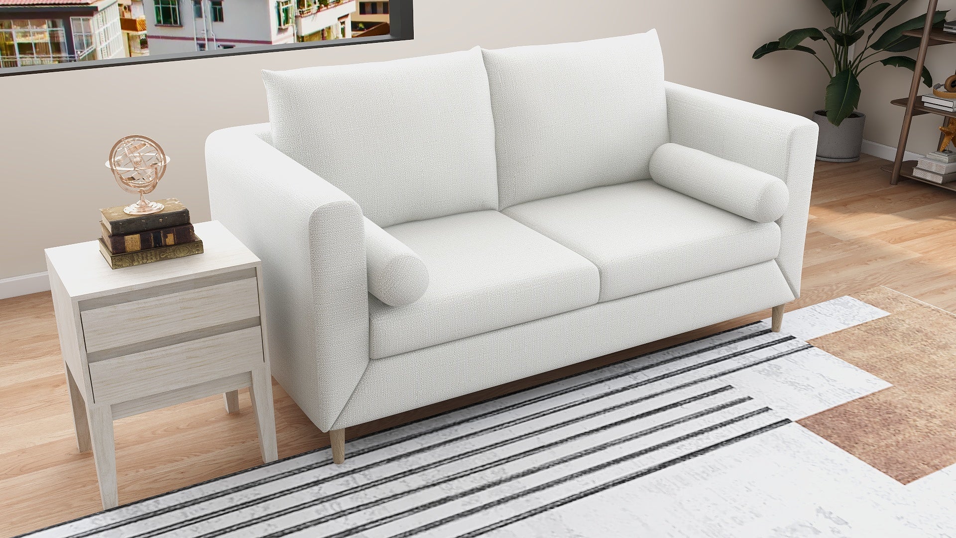 JASMIN 3 Seater Fabric Sofa with Pillows AF Home