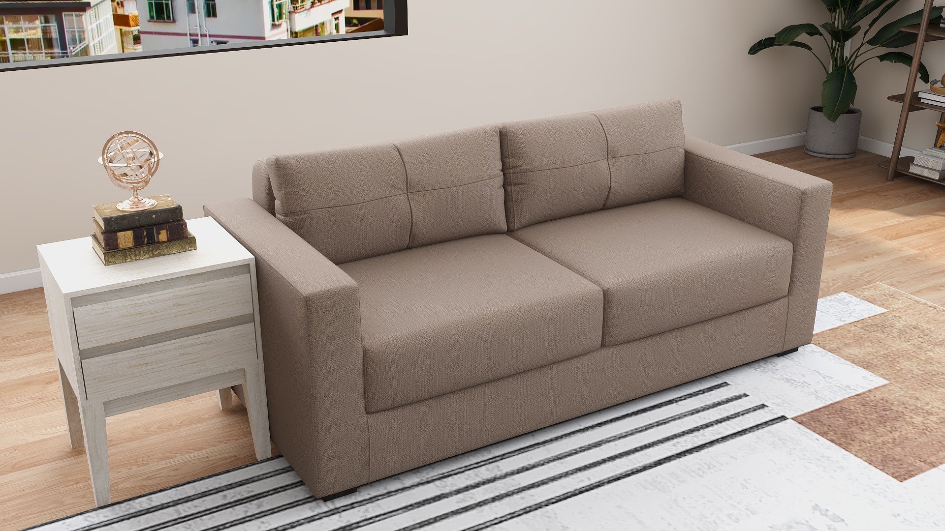 Kingston 3 Seater Fabric Sofa Af Home