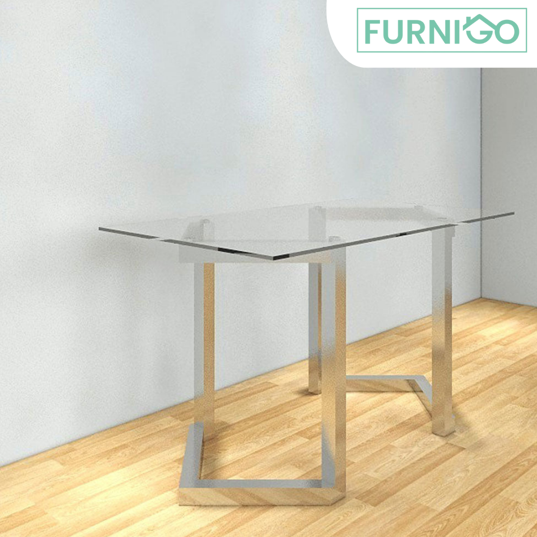 KORTEL Stainless Steel Dining Table (4-6 Seater) Furnigo