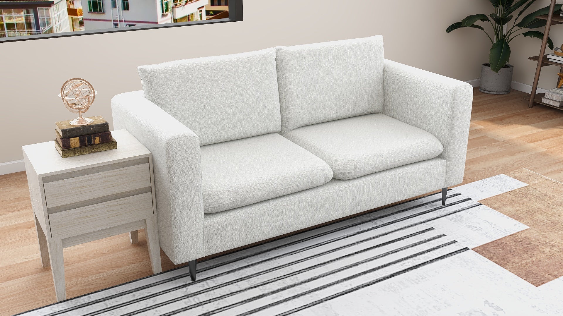 LA MER 3-Seater Fabric Sofa AF Home