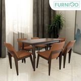 LAY Solid Wood Dining (6-Seater) Furnigo