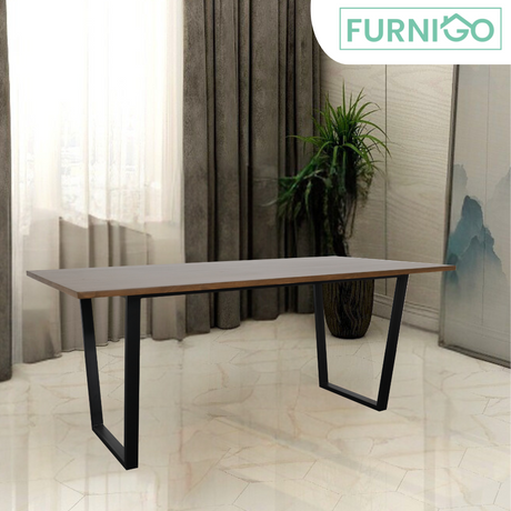 LIZ Solid Wood Dining Table Furnigo