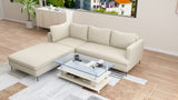 LUCILLE L-Shape Fabric Sofa Furnigo