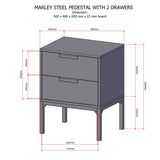 MARLEY 2-Drawer Side Table Affordahome