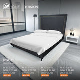 MARY Upholstered Bed Frame + CLOUD MATTRESS FOAM 6 INCHES | FREE WHITE SLEEPING PILLOW (BUY1,TAKE1) | HOME FEST Furnigo