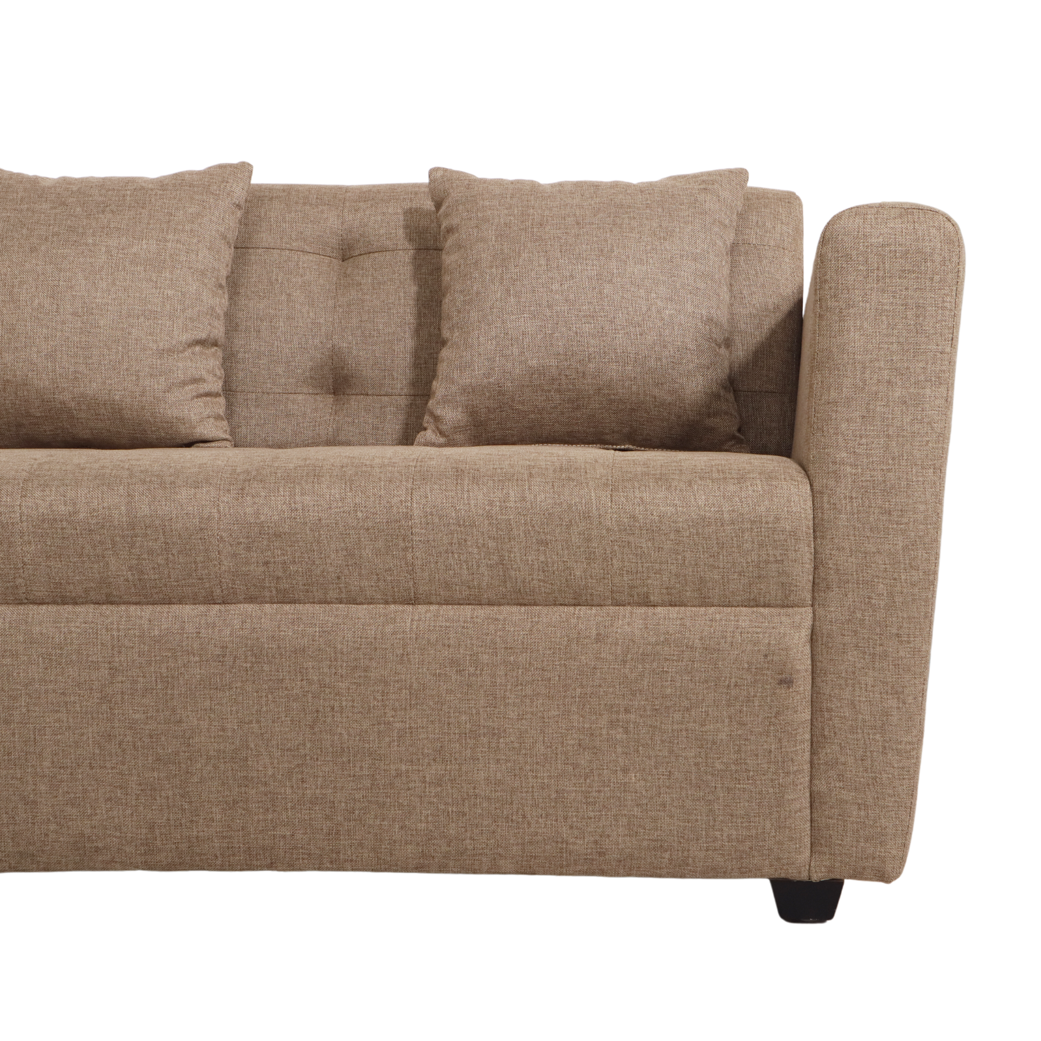 MELO Mini L-Shape Fabric Sofa with Ottoman AF Home