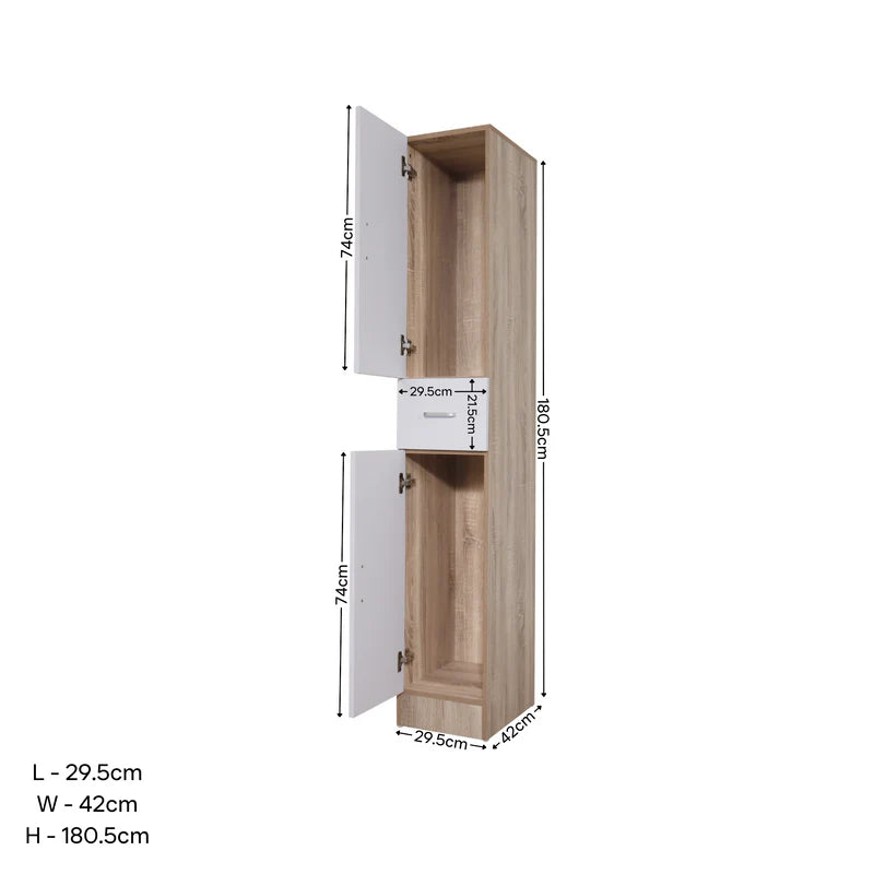 Blowout Sale - Mercy Kitchen Tall Cabinet 2-Door; 1-Drawer AF Home