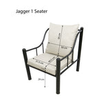 JAGGER 2-1-1 Metal Sofa Set Affordahome
