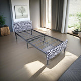 ZIBRA Metal Bed Frame with Headboard and Footboard Cover Affordahome