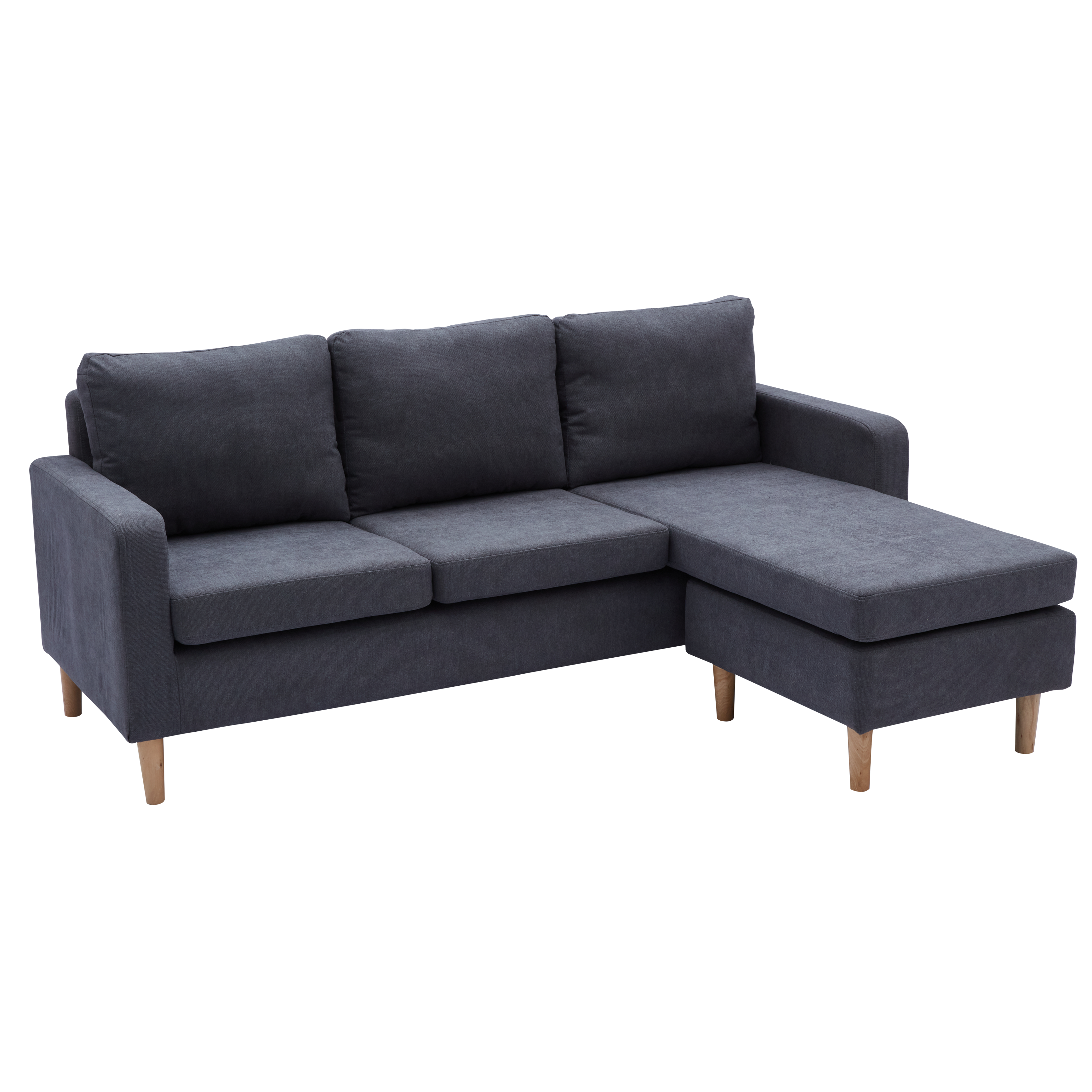 GINO Modern Upholstered L-Shape Fabric Sofa AF Home
