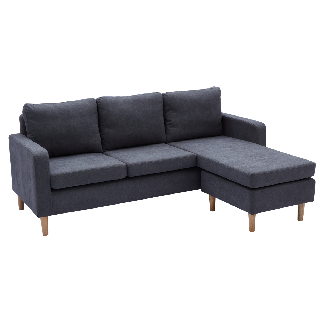 GINO Modern Upholstered L-Shape Fabric Sofa Furnigo