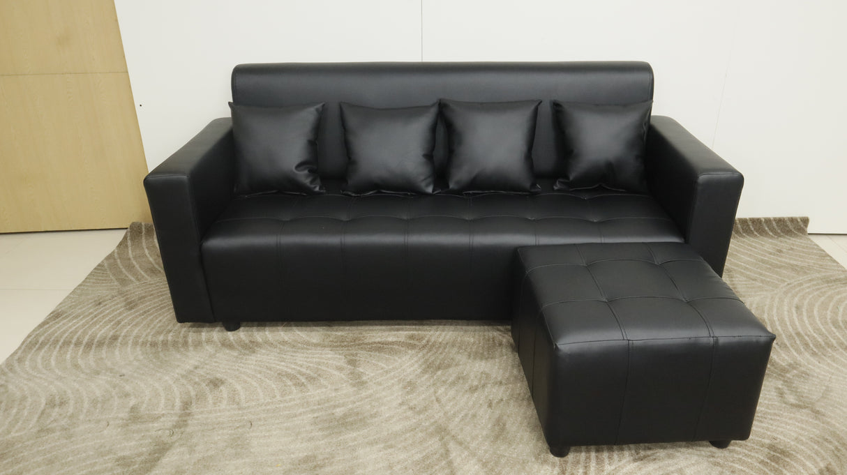 Sage Reversible Leather Sofa Set Furnigo