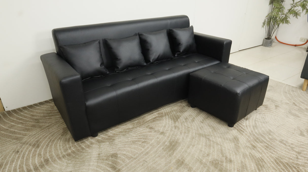Sage Reversible Leather Sofa Set Furnigo
