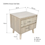 COOPER 2-Drawer Side Table Affordahome