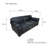 JILIAN 3-Seater Sofa Affordahome