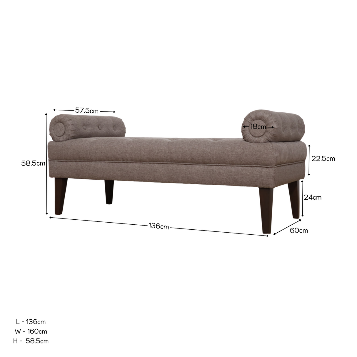 MIHU Fabric Bench Furnigo