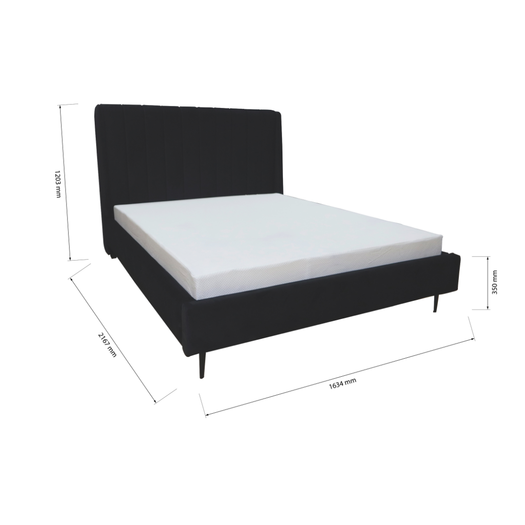 MARCY Queen Upholstered Bed Frame Furnigo