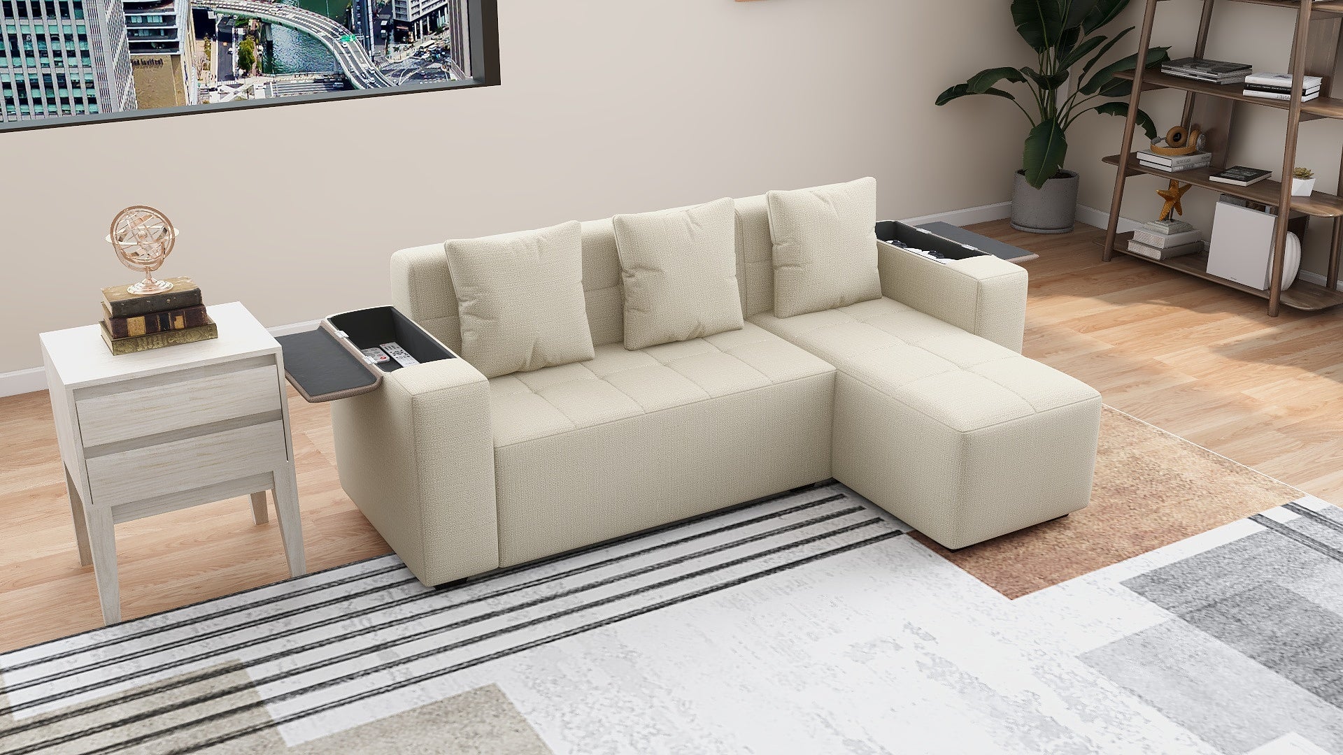 Sofa with arm storage hotsell