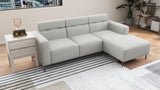 MATEO L-Shape Fabric Sofa w/ Folding Head Board Furnigo