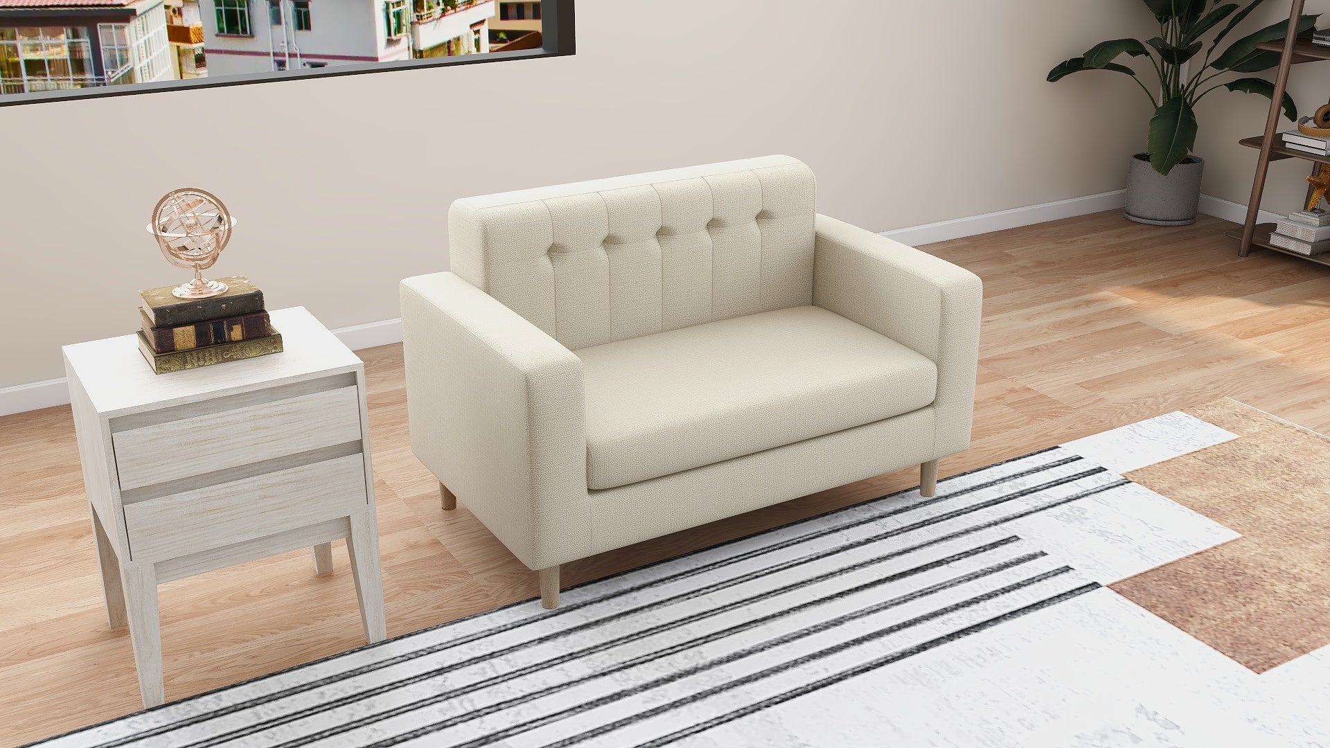 MAXINE 2-Seater Fabric Sofa AF Home