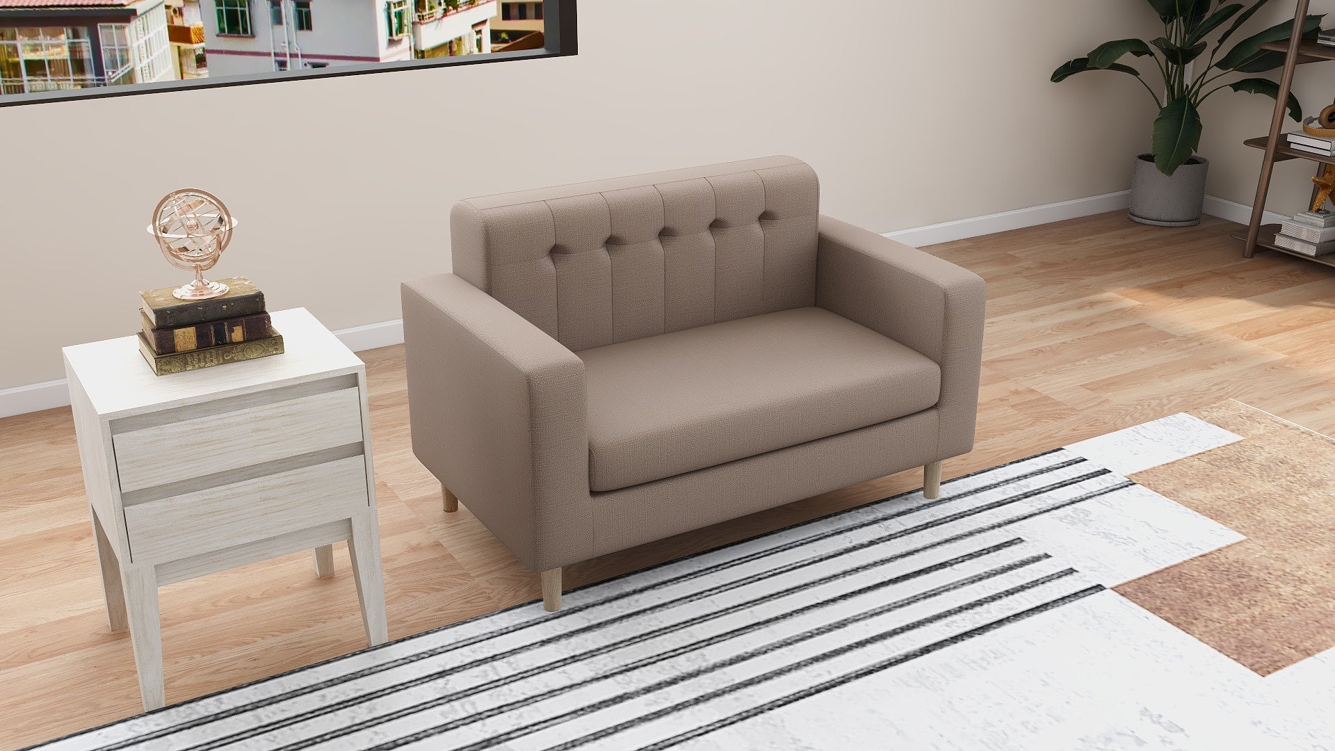 MAXINE 2-Seater Fabric Sofa AF Home
