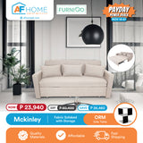 MCKINLEY | FABRIC SOFABED WITH STORAGE | FREE ORM SIDE TABLE | PAYDAY POWER DEALS Furnigo