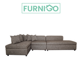 MEGAN L-Shape Fabric Sofa Furnigo