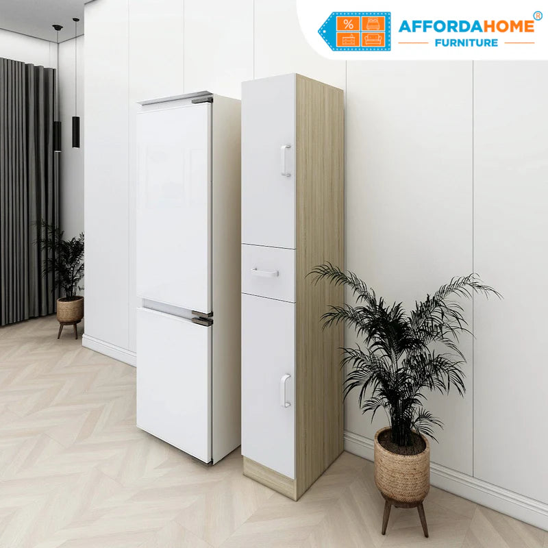 Blowout Sale - Mercy Kitchen Tall Cabinet 2-Door; 1-Drawer AF Home