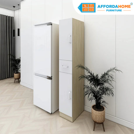 Blowout Sale - Mercy Kitchen Tall Cabinet 2-Door; 1-Drawer AF Home