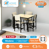 MODENA | 4 & 6 SEATER DINING SET W/O CUSHION | FREE ROUND MINERAL WATER STAND 2 & 3 LAYERS | PAYDAY POWER DEALS Affordahome