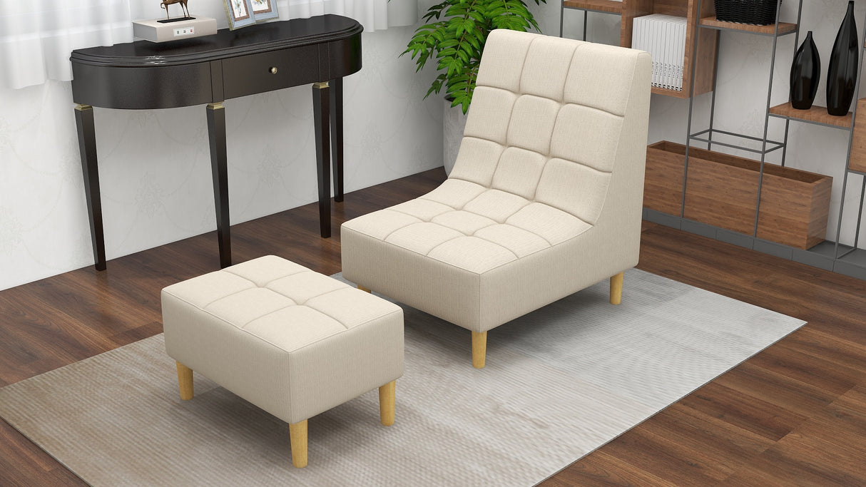 LIAM Fabric chair with Ottoman Furnigo