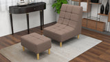 LIAM Fabric chair with Ottoman Furnigo