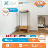 NORMAN | OPEN WARDROBE + HAWK TV RACK | FREE BATH TOWEL 27" x 52" | PAYDAY POWER DEALS Affordahome