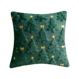 Looma Yen - Embroidered Bow Plush Pillow Cover – Sweet Christmas Decorative Cushion for Living Room Sofa Styling - Living Room, Bedroom, Sofa Area Looma