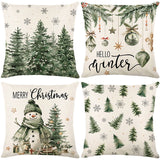 Looma Pilora - Christmas Elk & Snowman Decorative Pillowcase – Festive Cushion Cover for Living Room Sofa | Customizable Design Available - Living Room, Bedroom, Sofa Area Looma