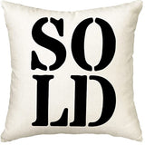 Looma Mono - Black & White Abstract Linen Pillow Cover – Minimalist Line Art Cushion Case - W0060 - Sofa, Living Room & Office Decor Looma