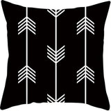 Looma Mono - Black & White Abstract Linen Pillow Cover – Minimalist Line Art Cushion Case - W0060 - Sofa, Living Room & Office Decor Looma