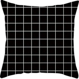 Looma Mono - Black & White Abstract Linen Pillow Cover – Minimalist Line Art Cushion Case - W0060 - Sofa, Living Room & Office Decor Looma