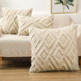 Looma Pilloft - Scandinavian Solid Color Geometric Pillow Cover – Modern Square Cushion for Living Room Sofa & Office Backrest - Living Room, Office, Sofa Area Looma