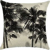Looma Mono - Black & White Abstract Linen Pillow Cover – Minimalist Line Art Cushion Case - W0060 - Sofa, Living Room & Office Decor Looma