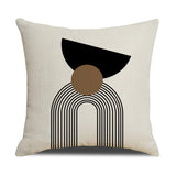 Looma Snuzu - Black & White Geometric Print Pillowcase – Modern Decorative Cushion for Sofa Living Room & Bedside Styling - Living Room, Bedroom, Sofa Area Looma