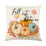 Looma Pumpkina - Halloween Pumpkin Pillow Cover with Maple Leaf & Bicycle Design | Decorative Cushion - Sofa, Bedroom & Home Looma