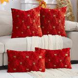 Looma Yen - Embroidered Bow Plush Pillow Cover – Sweet Christmas Decorative Cushion for Living Room Sofa Styling - Living Room, Bedroom, Sofa Area Looma