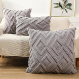 Looma Pilloft - Scandinavian Solid Color Geometric Pillow Cover – Modern Square Cushion for Living Room Sofa & Office Backrest - Living Room, Office, Sofa Area Looma