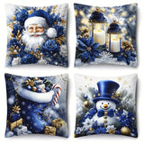 Looma Pilora - Christmas Elk & Snowman Decorative Pillowcase – Festive Cushion Cover for Living Room Sofa | Customizable Design Available - Living Room, Bedroom, Sofa Area Looma