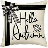 Looma Mono - Black & White Abstract Linen Pillow Cover – Minimalist Line Art Cushion Case - W0060 - Sofa, Living Room & Office Decor Looma